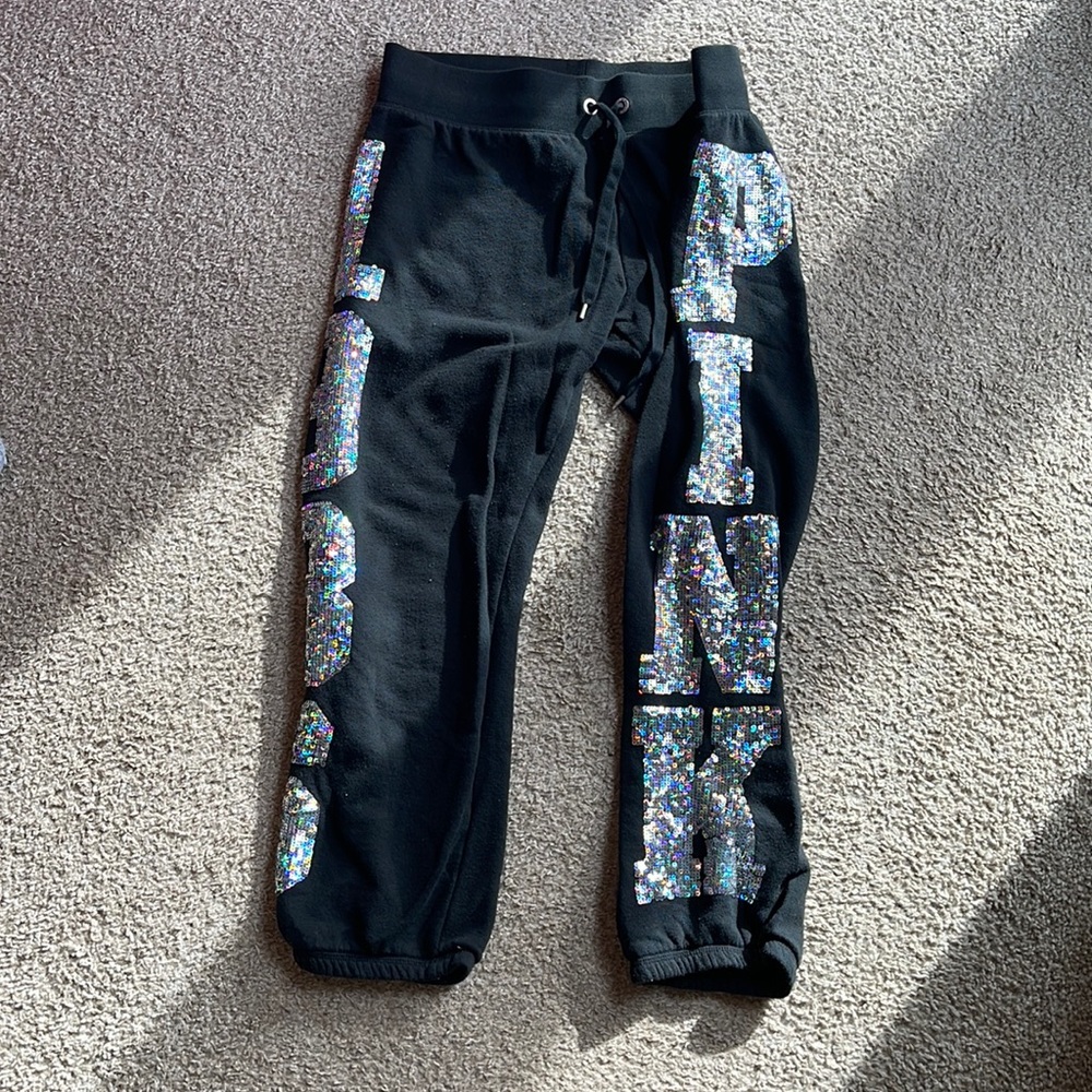 Black, medium, PINK sweat pants